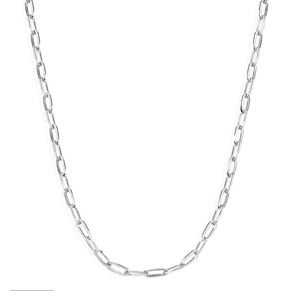 Moon Magic 925 Sterling Silver Widelink Paperclip Chain